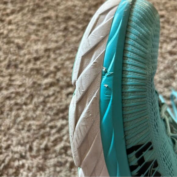 Hoka One Bondi 7 Road Running Shoes Aquarelle Eggshell Blue Size 11 - Picture 9 of 13